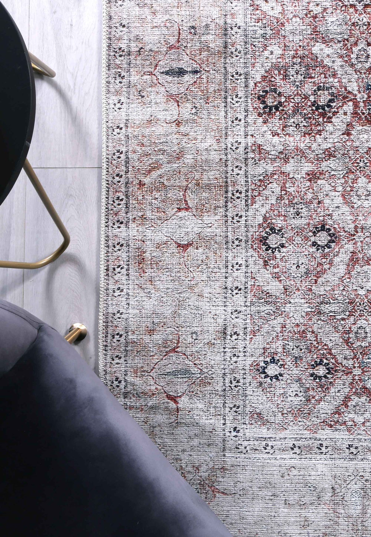 Distressed Vintage Levent Area in Beige Rug