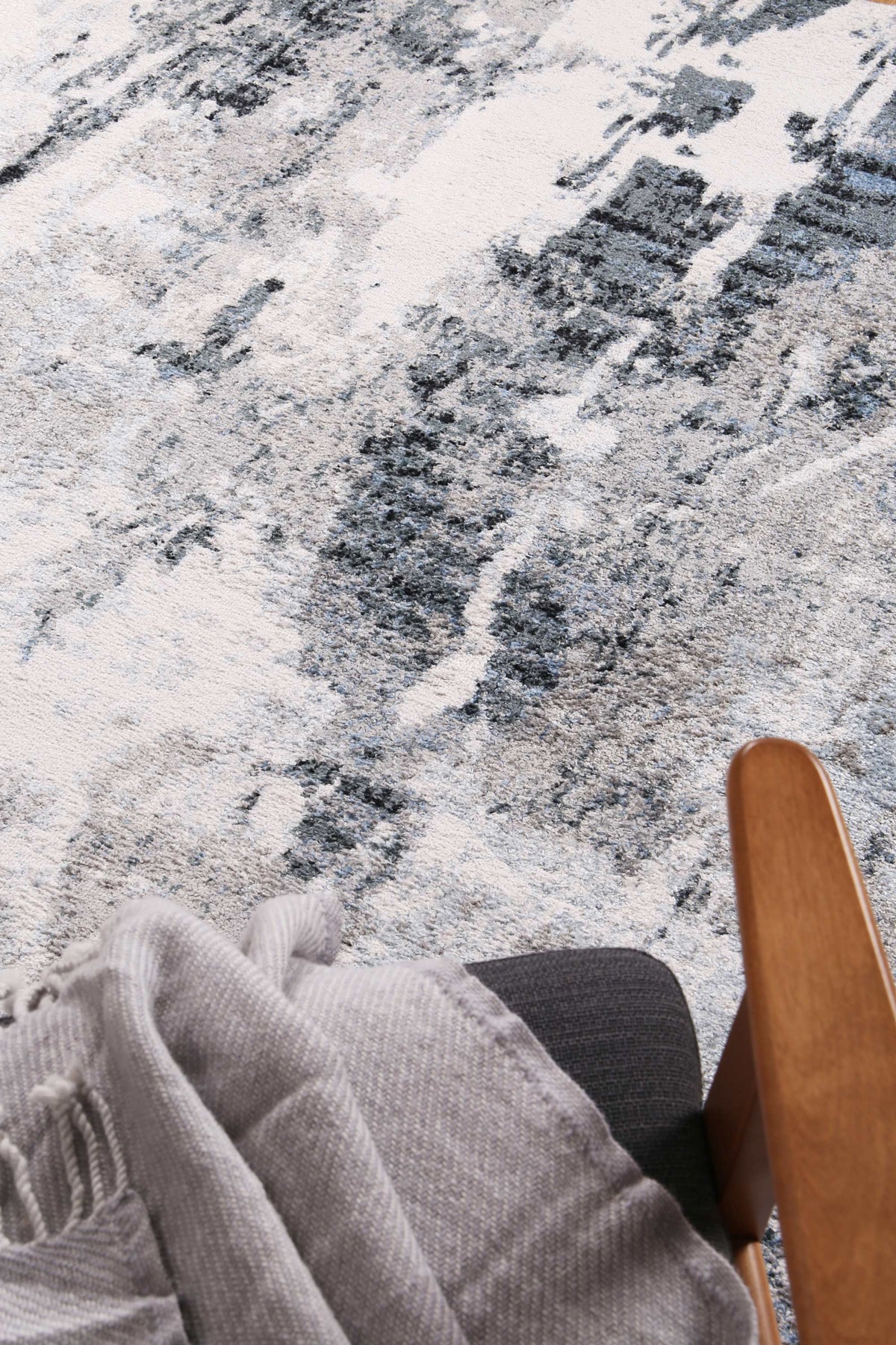 Bergen 7 Light Grey & Blue Rug