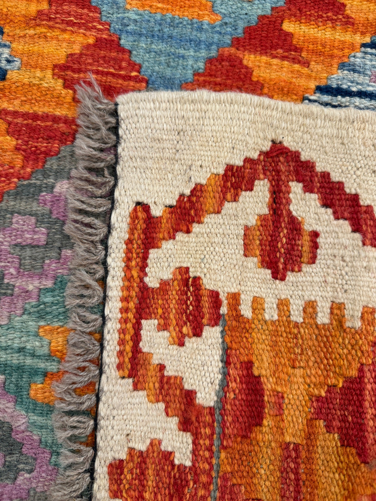 Chobi Kilim Rug - 290 cm x 87 cm