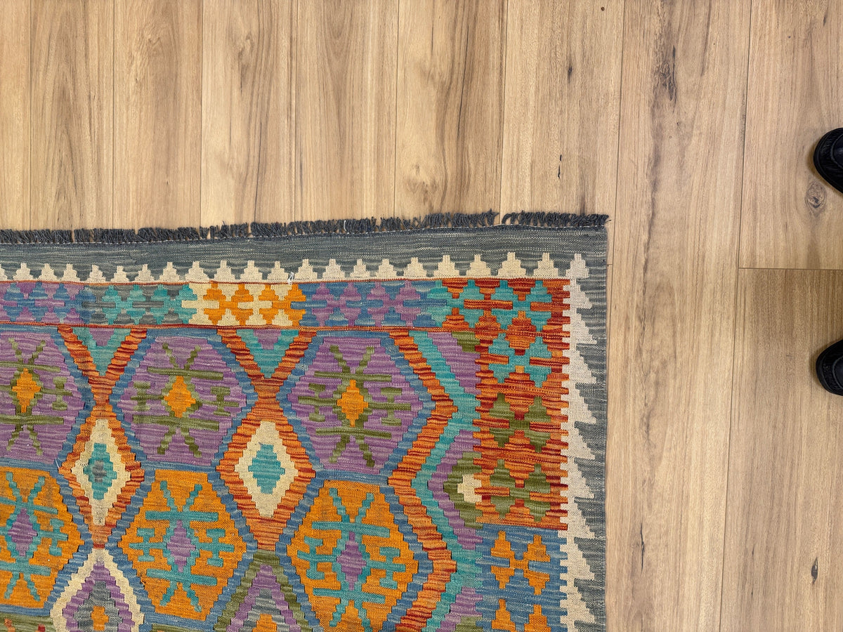 Chobi Kilim Rug - 302 cm x 200 cm