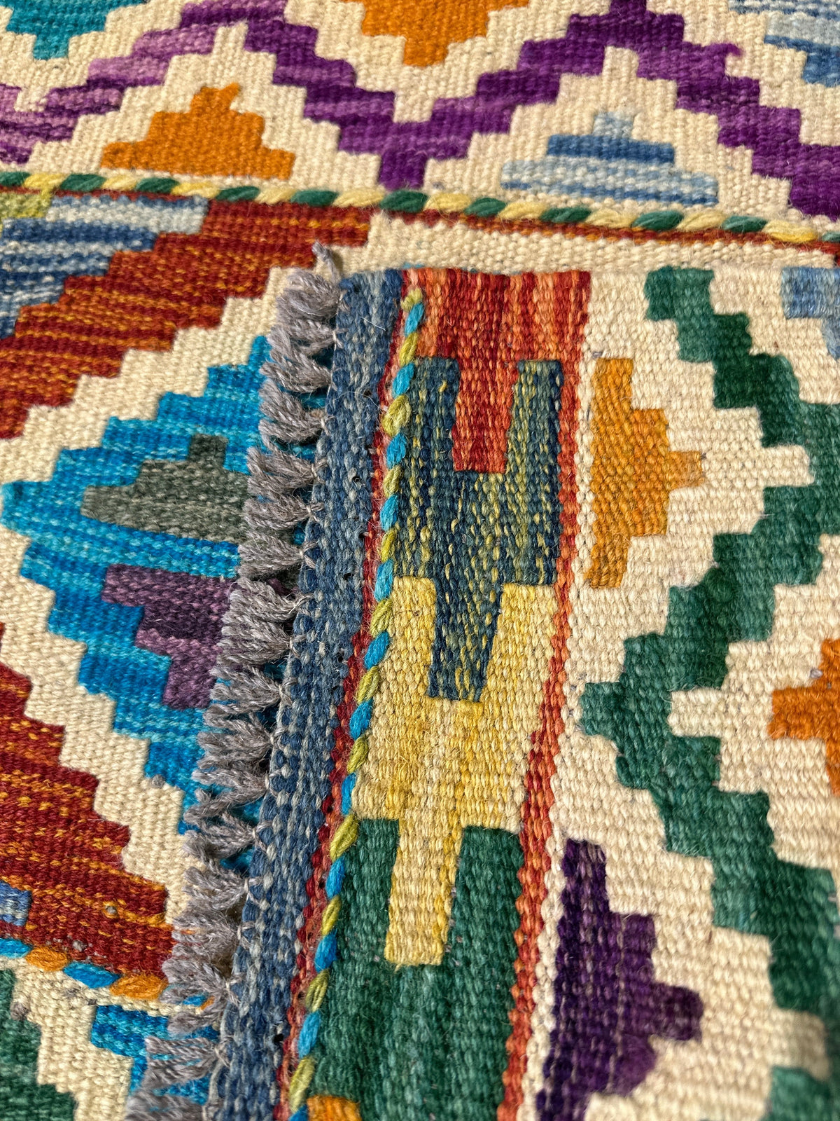 Chobi Kilim Rug - 87 cm x 64 cm