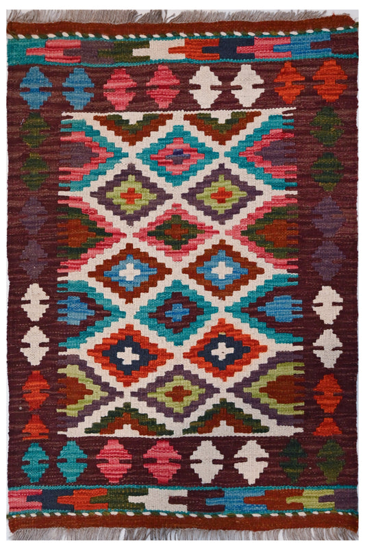 Chobi Kilim - 88 cm x 62 cm