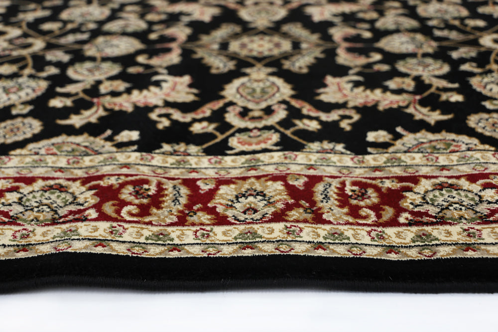 Julian Black Floral Rug