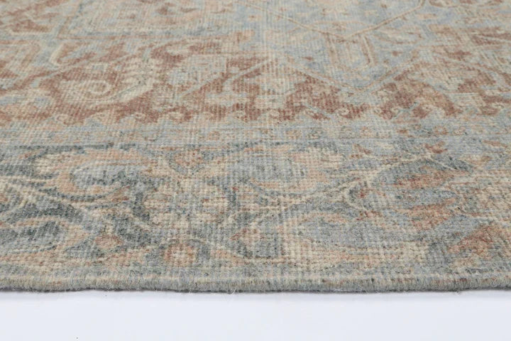 Agraba 5 Distressed Geometric Wool Blend Rug