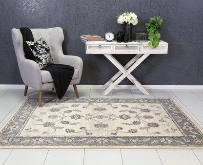 Arya Vines Traditional Cream Rug