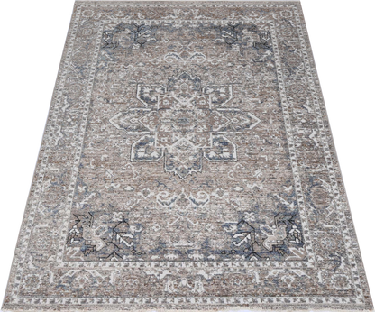 Baltimore Virginia Medallion Transitional Ash Rug