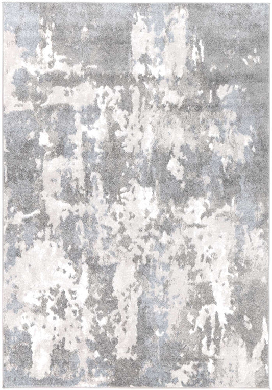 Bergen Abstract Grey & Blue Rug