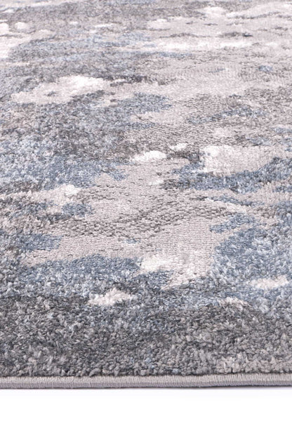 Bergen Abstract Grey & Blue Rug