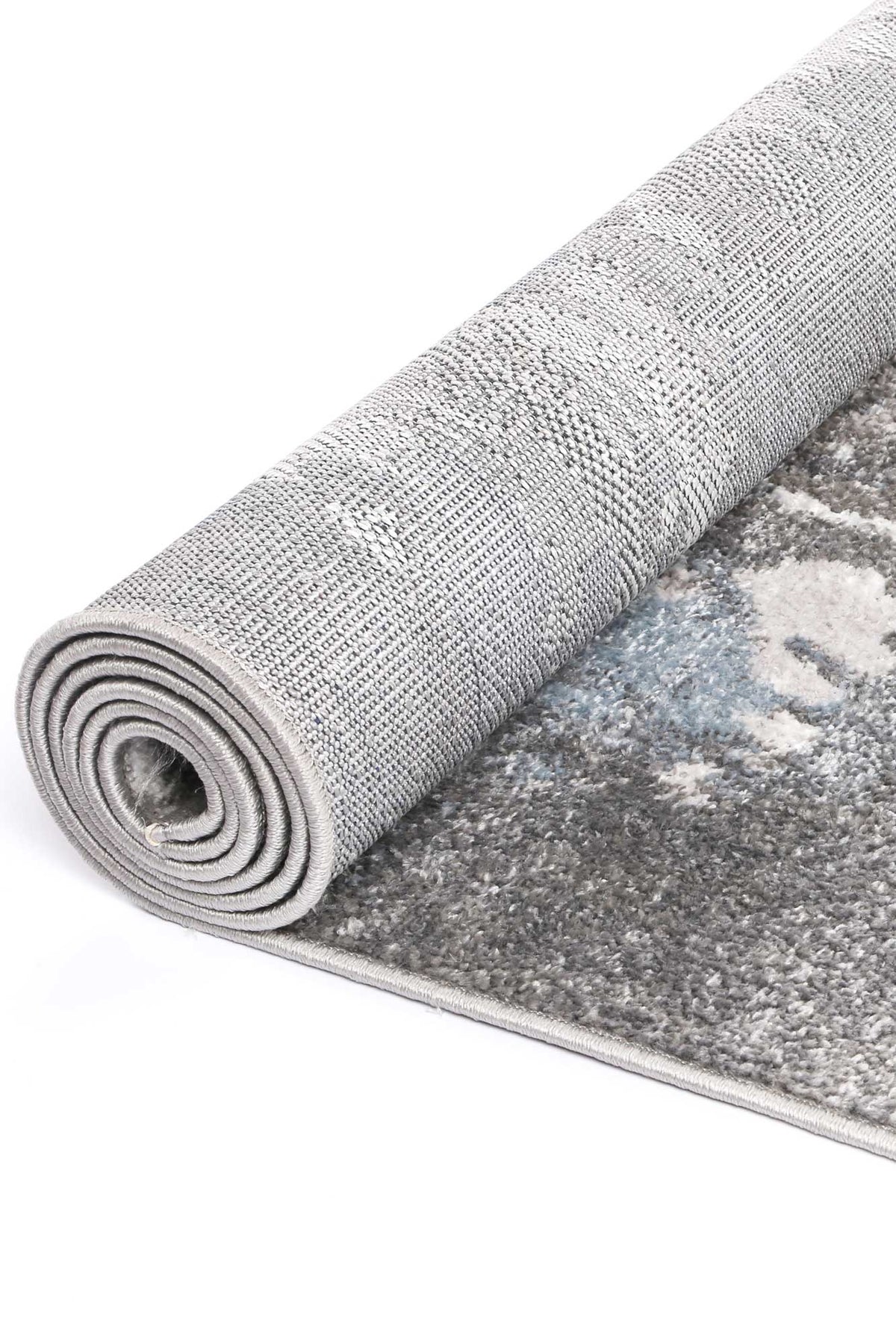 Bergen Abstract Grey & Blue Rug