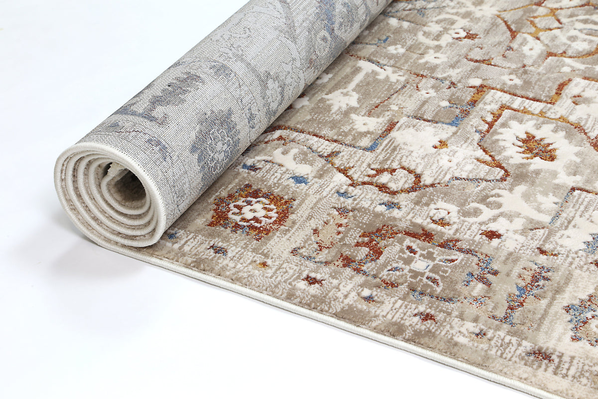 Paradise 5 Medallion Beige Multi Rug