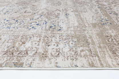 Bohemian Paradise Medallion Beige Blue Rug