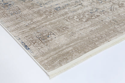 Bohemian Paradise Medallion Beige Blue Rug