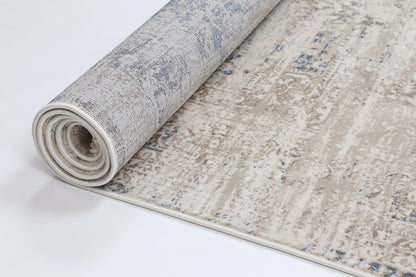 Bohemian Paradise Medallion Beige Blue Rug