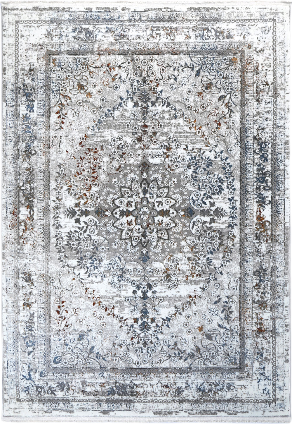 Bohemian Paradise Vintage Medallion Grey Multi Rug