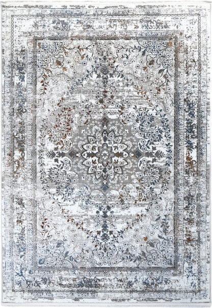 Bohemian Paradise Vintage Medallion Grey Multi Rug
