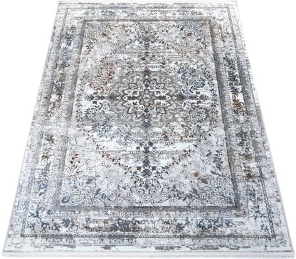 Bohemian Paradise Vintage Medallion Grey Multi Rug