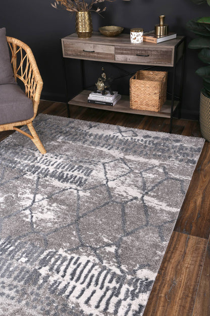 Century Aetius Grey Plush Designer Rug