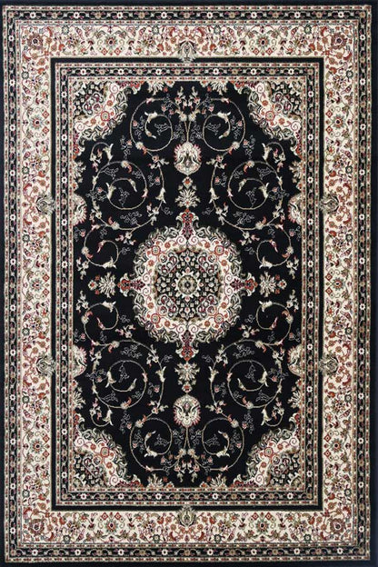 Classica Black Medallion Rug