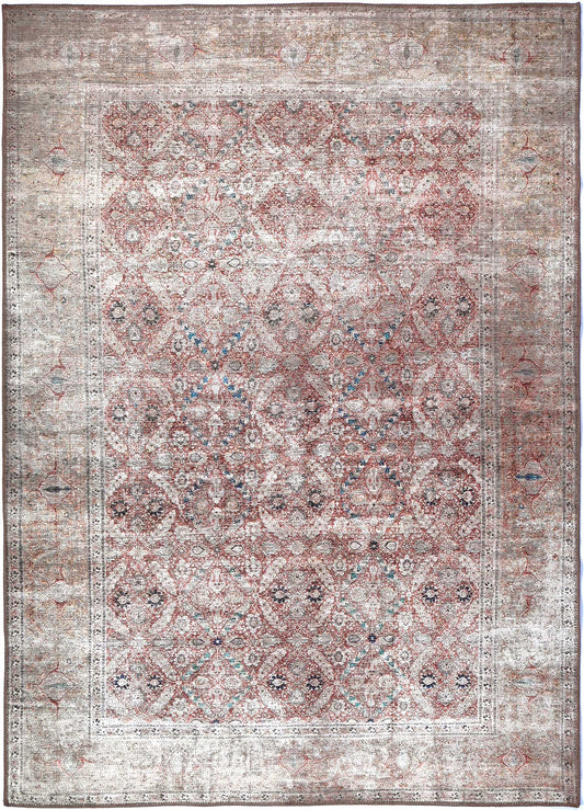 Distressed Vintage Levent Area in Beige Rug