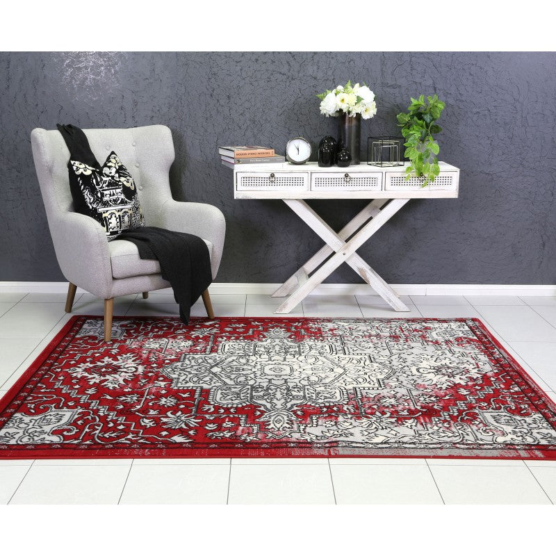 Elise Distressed Red Rug