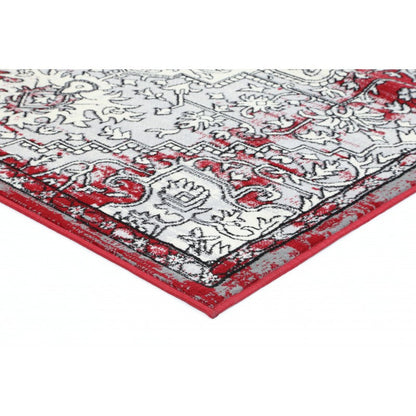 Elise Distressed Red Rug