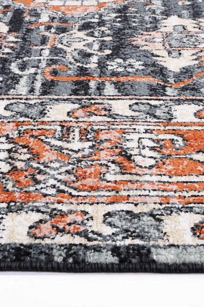 Estate Leoplda Traditional Black Designer Rug