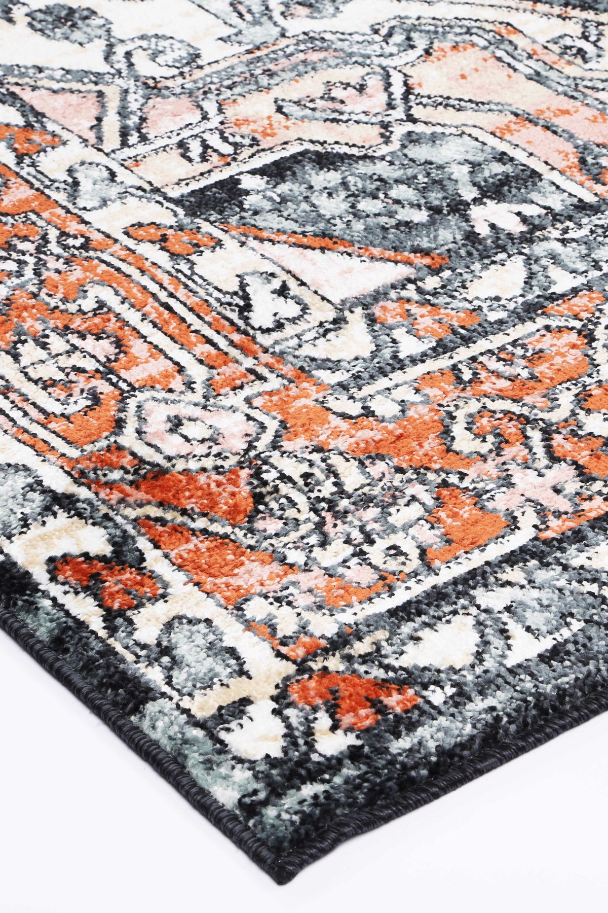 Estate Leoplda Traditional Black Designer Rug