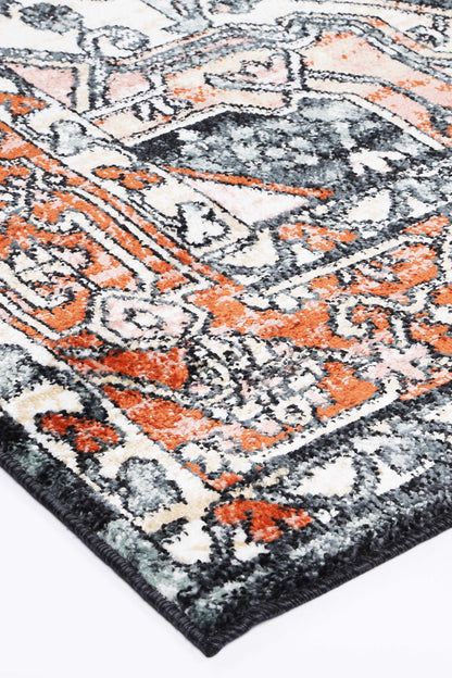 Estate Leoplda Traditional Black Designer Rug