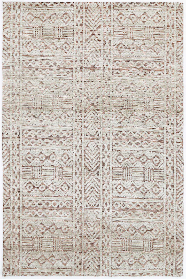 Amritsar Glenfalls Rust Ivory Tribal Rug