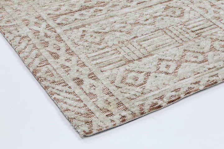 Amritsar Glenfalls Rust Ivory Tribal Rug