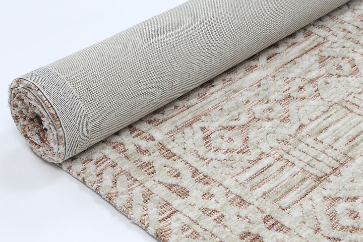 Amritsar Glenfalls Rust Ivory Tribal Rug