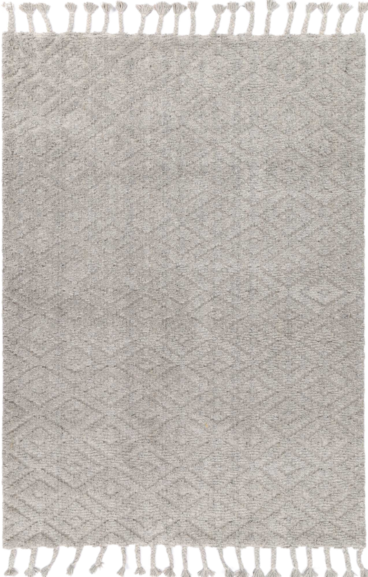 Goa Diamond Wool Blend Grey Rug