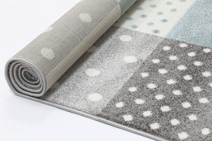 Night Sky Patchwork Grey Kids Rug