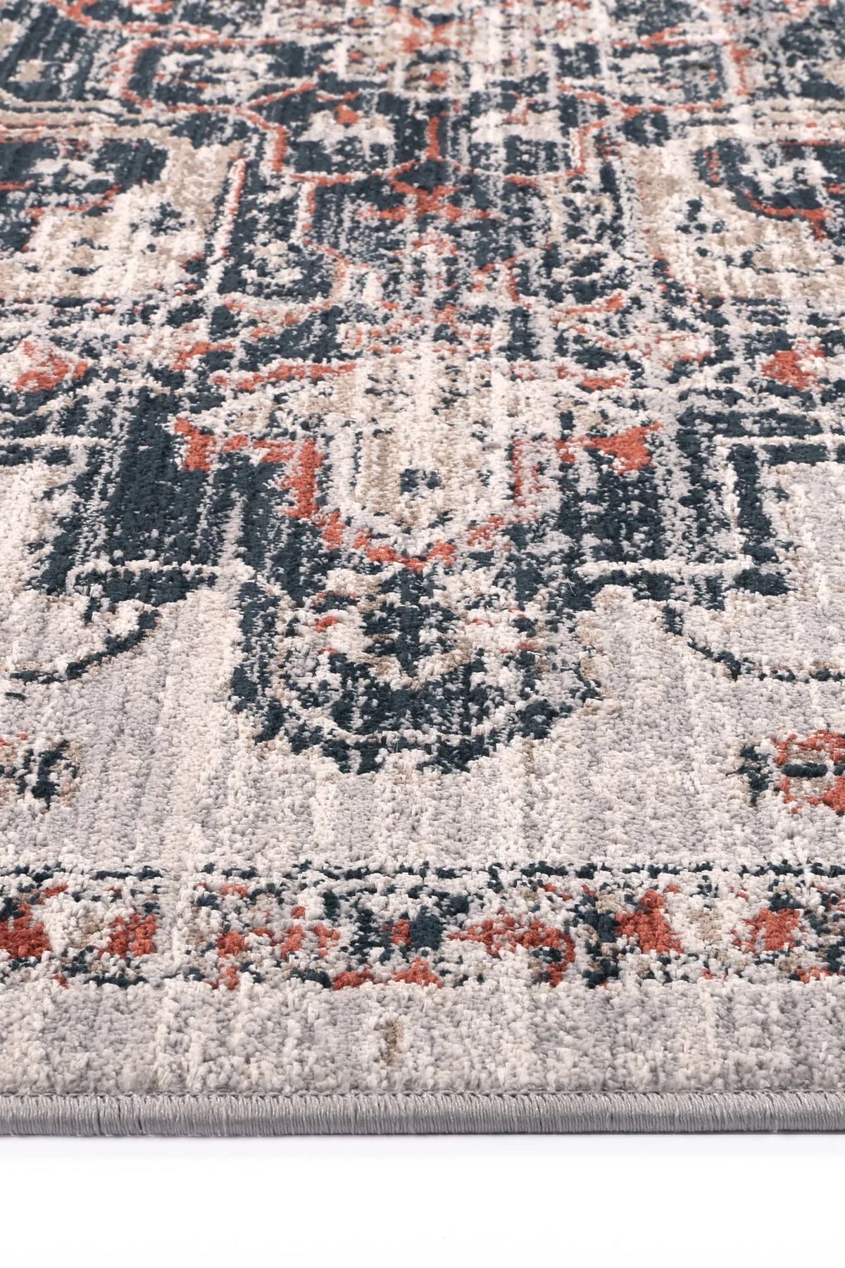 Abajo Contemporary Grey & Blue Designer Rug
