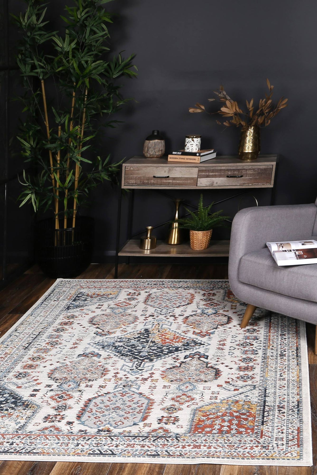 Havana Zaragoza Contemporary Cream & Charcoal Rug