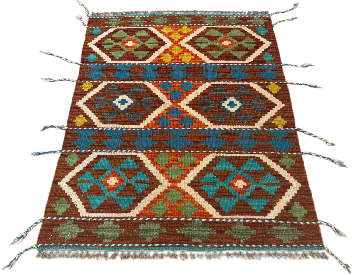 Chobi Kilim Rug - 84 cm x 60 cm