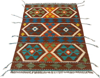 Chobi Kilim Rug - 84 cm x 60 cm