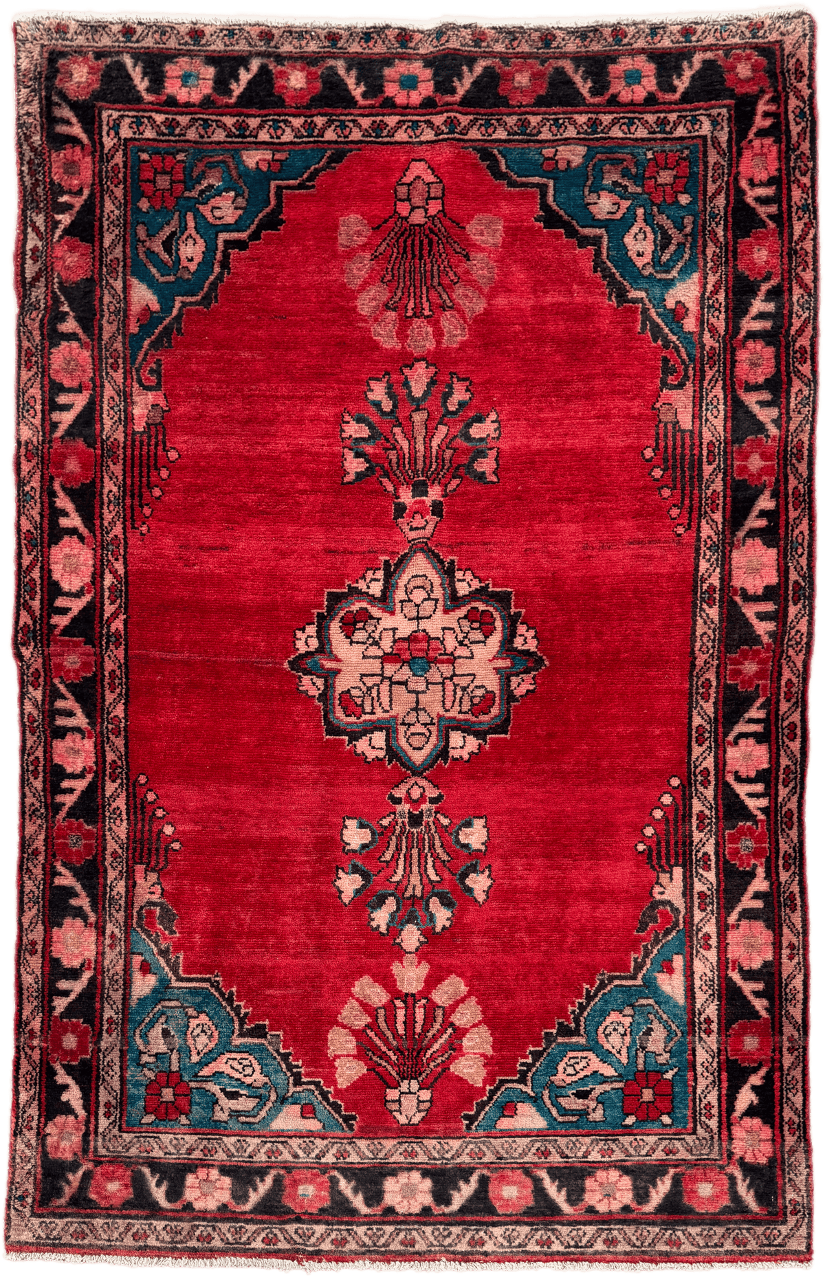 Vintage Kashan Rug - 198 cm x 128 cm
