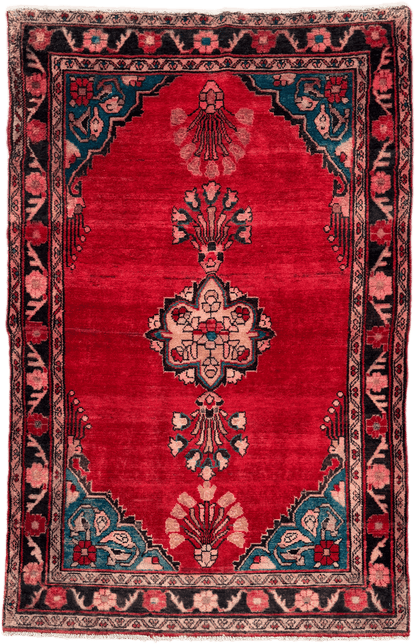 Vintage Kashan Rug - 198 cm x 128 cm