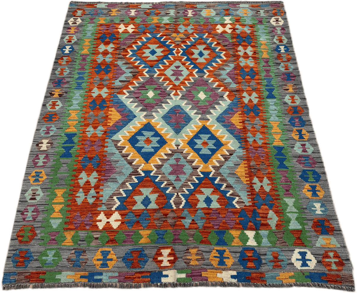 Chobi Kilim Rug - 193 cm x 146 cm