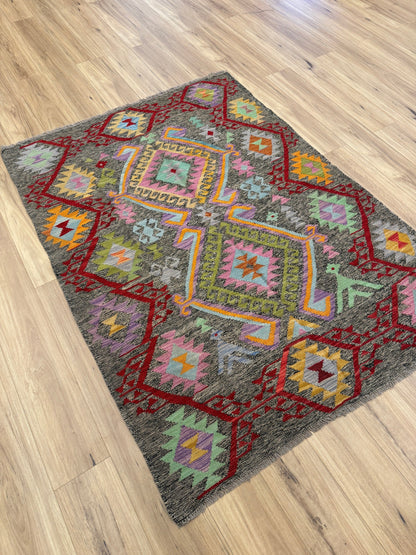 Chobi Kilim Rug - 197 cm x 150 cm