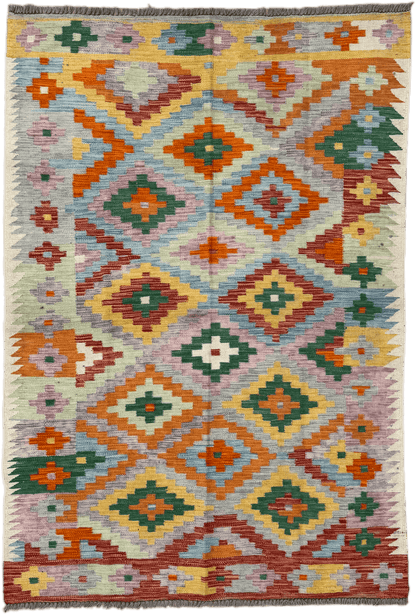 Chobi Kilim Rug - 204 cm x 138 cm