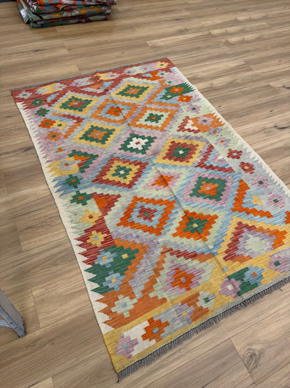 Chobi Kilim Rug - 204 cm x 138 cm