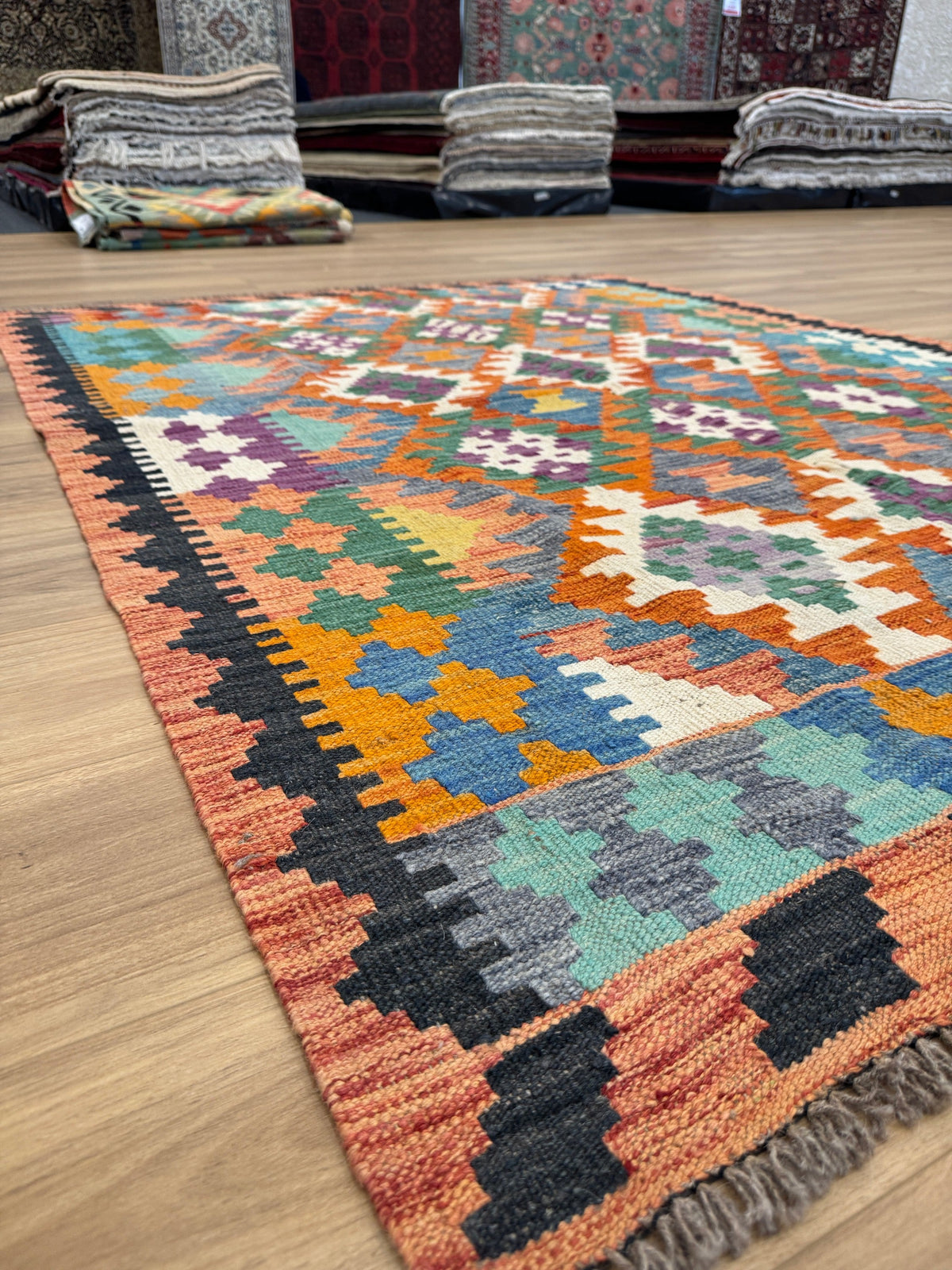 Chobi Kilim Rug - 195 cm x 153 cm