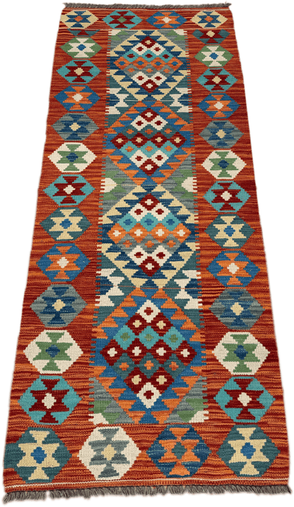 Chobi Kilim Rug - 191 cm x 69 cm
