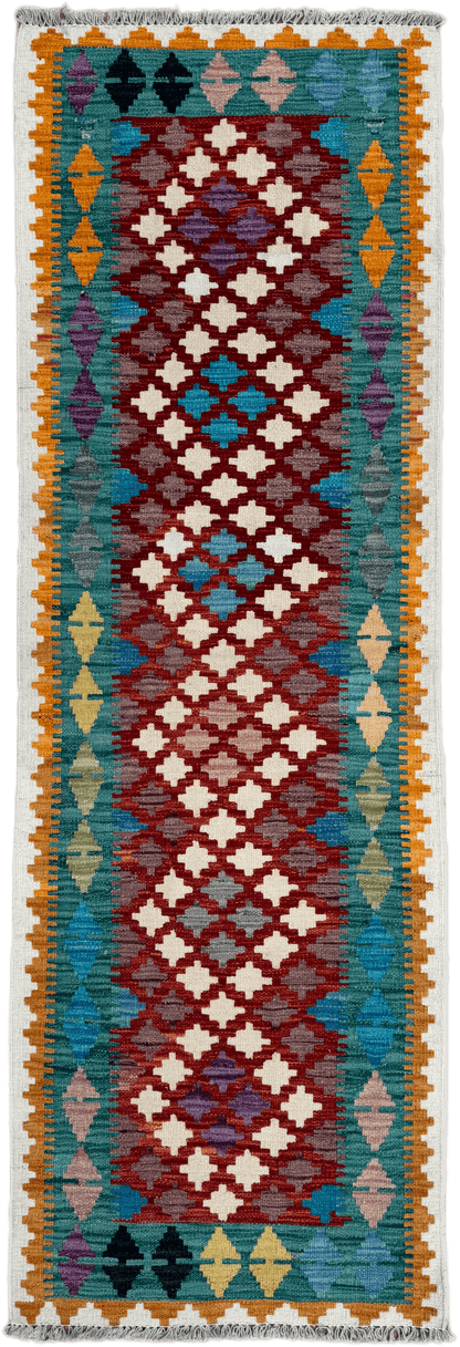 Chobi Kilim Rug - 196 cm x 67 cm