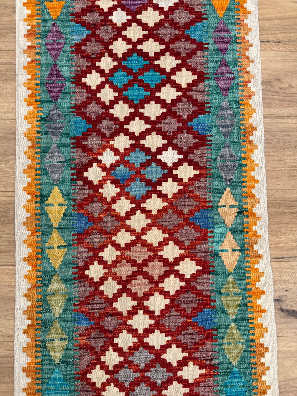 Chobi Kilim Rug - 196 cm x 67 cm