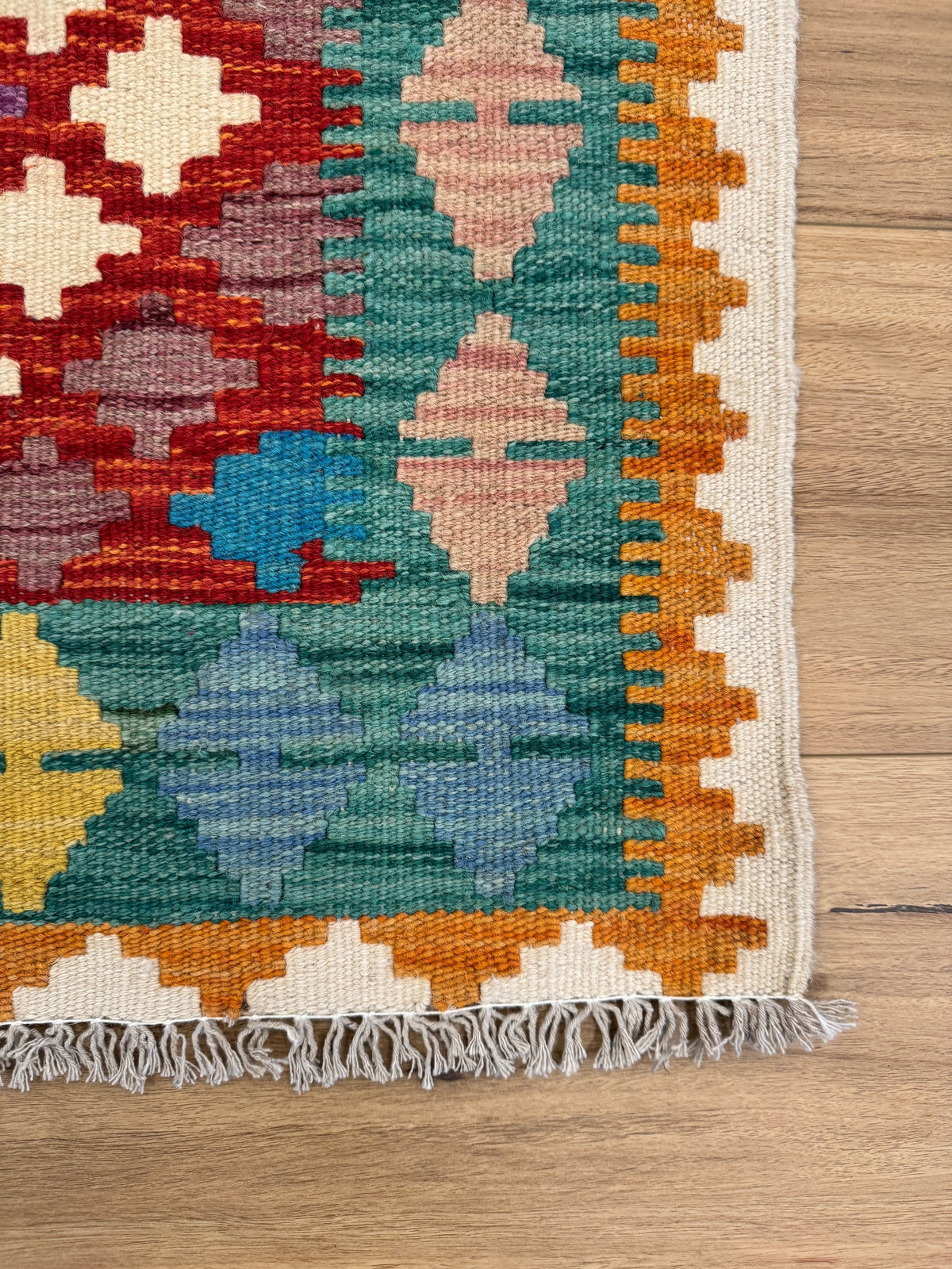 Chobi Kilim Rug - 196 cm x 67 cm