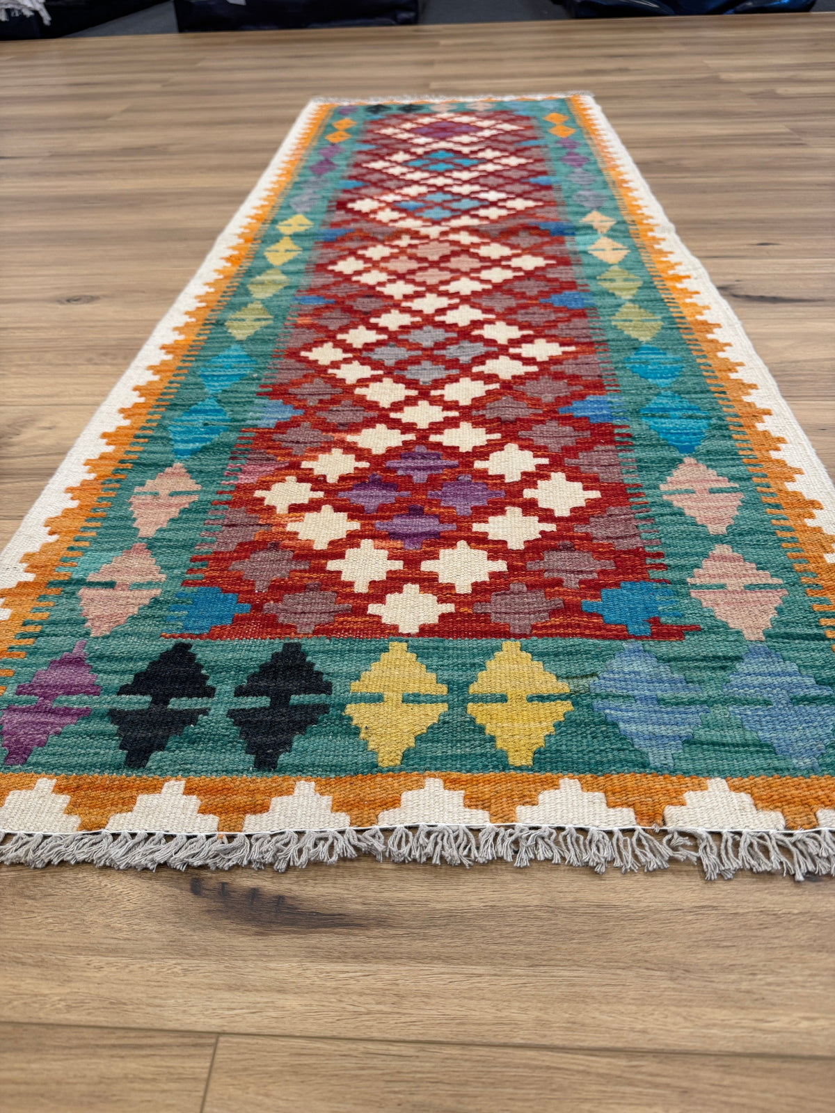 Chobi Kilim Rug - 196 cm x 67 cm