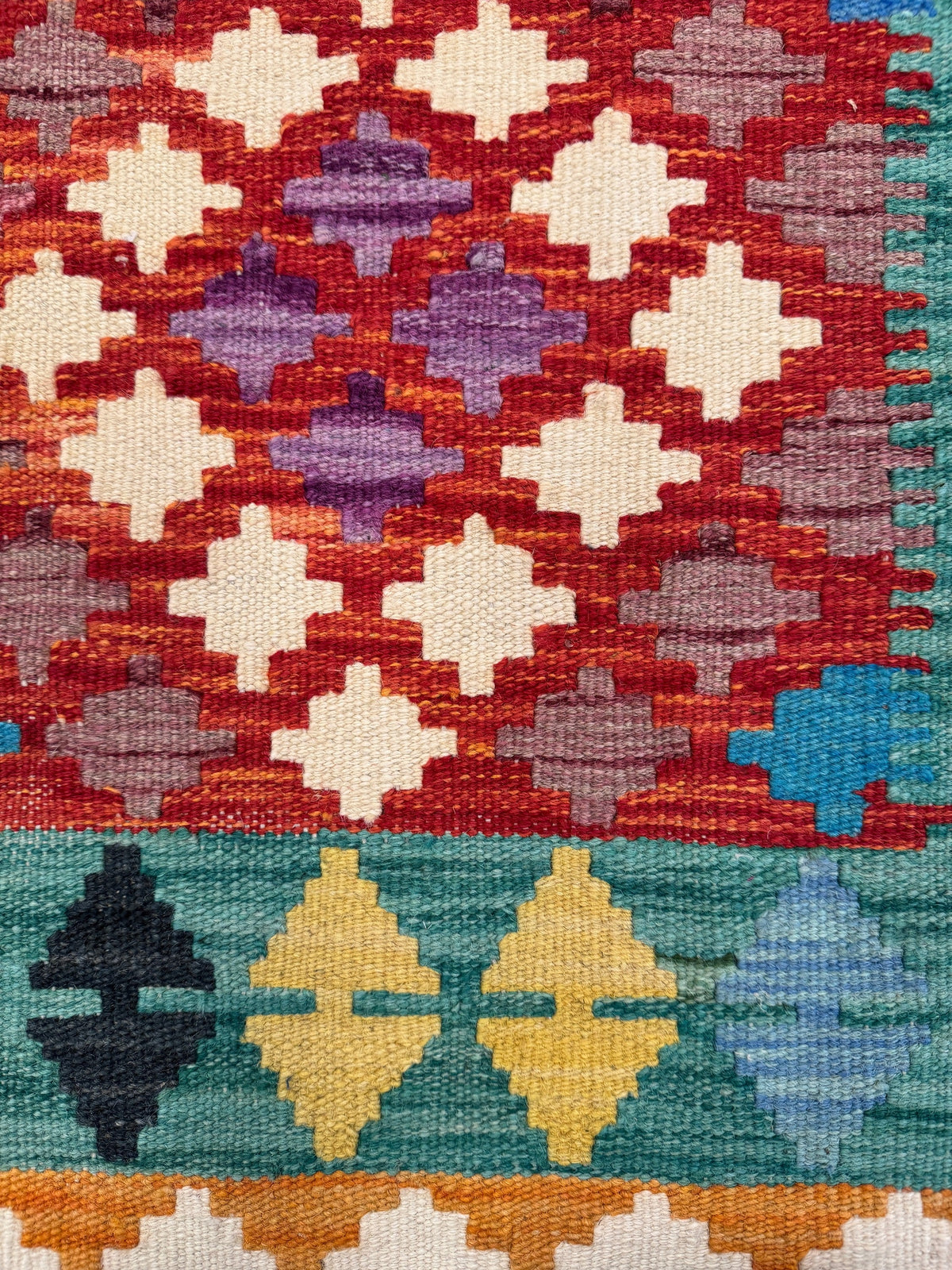 Chobi Kilim Rug - 196 cm x 67 cm